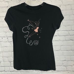 Disney’s Tinkerbell short sleeve black tee-shirt - girls size medium